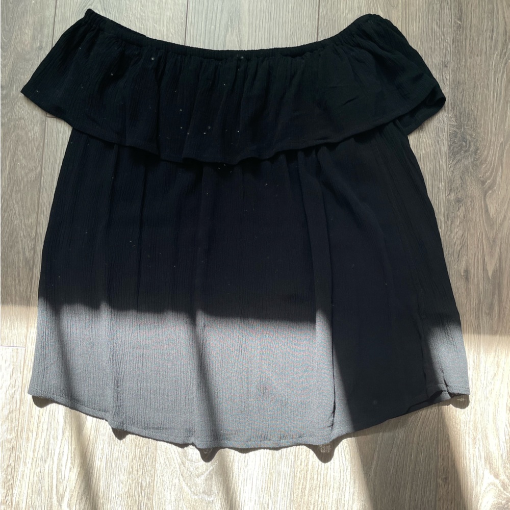 black off the shoulder shirt